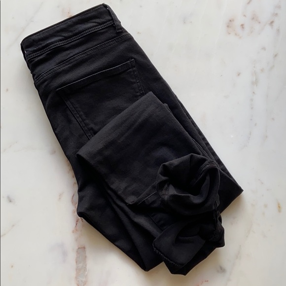 Zara Z1975 BLACK SKINNY JEWEL BUTTON JEANS - Picture 9 of 16